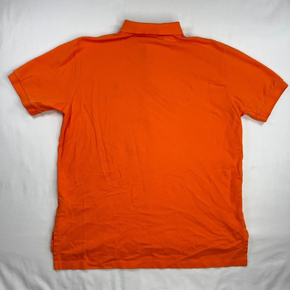 Polo Ralph Lauren Shirt Men's XL  Orange Green Pony Short Sleeve Golf Summer